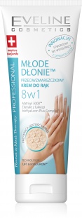 Linia Hand & Nail Therapy Professional Młode Dłonie™ od Eveline - przeciwzmarszczkowy krem do rąk 8 w 1